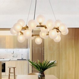 25 Ljus Nordic Pendellampa Med Glasskärm