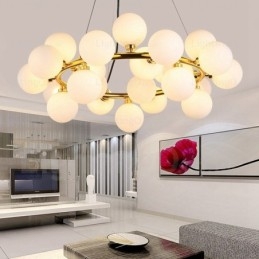25 Ljus Nordic Pendellampa Med Glasskärm