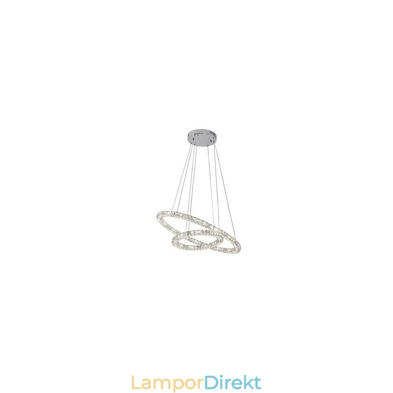 Kristall Taklampa Modern 2 Ringar Tre Sidor K9 Kristall Taklampor Inomhus Lamparmaturer