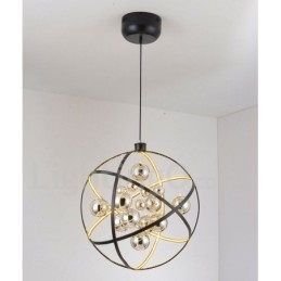 Diameter 50Cm 80Cm Vintage Globe Ljuskrona Rostig Färg Pendelljus