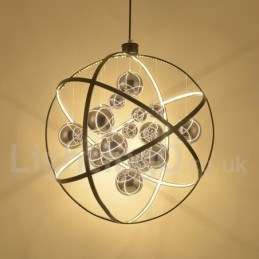 Diameter 50Cm 80Cm Vintage Globe Ljuskrona Rostig Färg Pendelljus