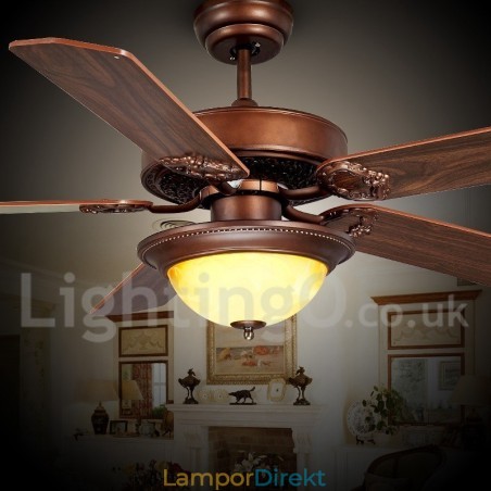 48" 52" Country Retro Rustic Lodge Vintage Takfläkt 48" 52" Country Retro Rustic Lodge Vintage Takfläkt