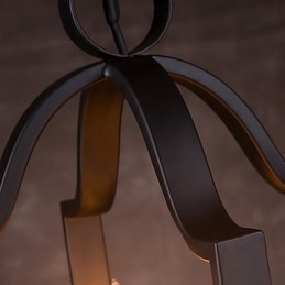 4 Ljus Vintage Minimalistisk Järnmålning Taklampa