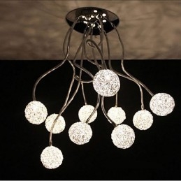 Enkel Iron Ceiling Rund Iron Creative Lampa Lampa Aluminium Wire Lampa