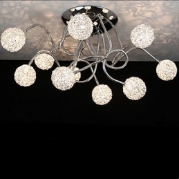 Enkel Iron Ceiling Rund Iron Creative Lampa Lampa Aluminium Wire Lampa