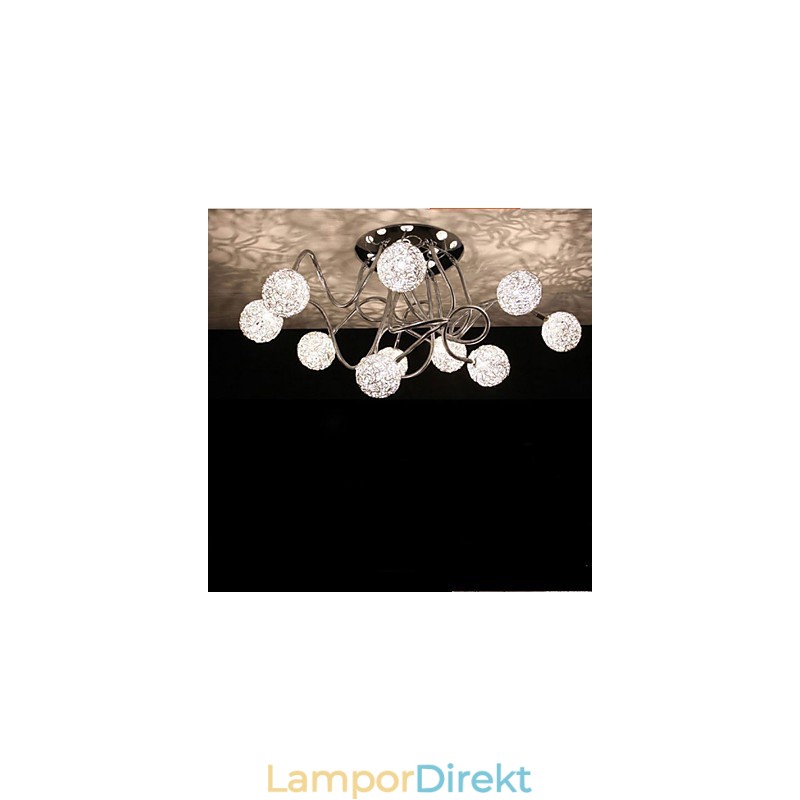 Enkel Iron Ceiling Rund Iron Creative Lampa Lampa Aluminium Wire Lampa