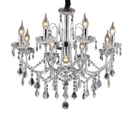 Elegant Kristallkrona Med 9 Lampor