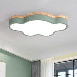 Macaron Multicolor Modern Contemporary Steel Flush Wood Light Taklampa