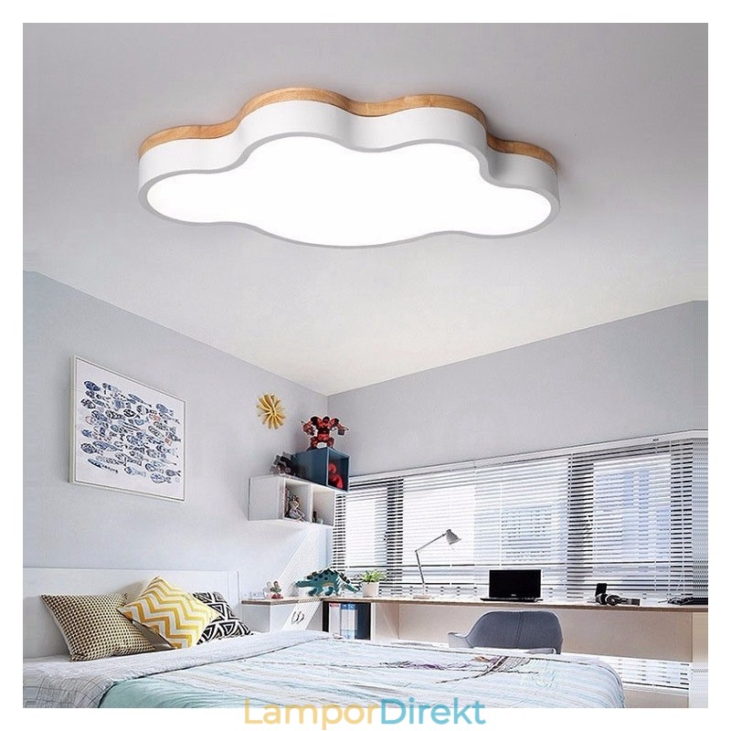 Macaron Multicolor Modern Contemporary Steel Flush Wood Light Taklampa