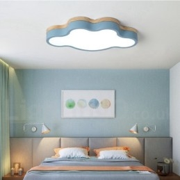 Macaron Multicolor Modern Contemporary Steel Flush Wood Light Taklampa