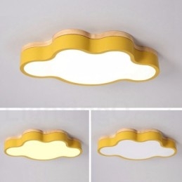 Macaron Multicolor Modern Contemporary Steel Flush Wood Light Taklampa