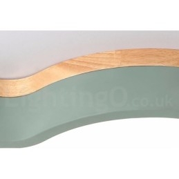 Macaron Multicolor Modern Contemporary Steel Flush Wood Light Taklampa