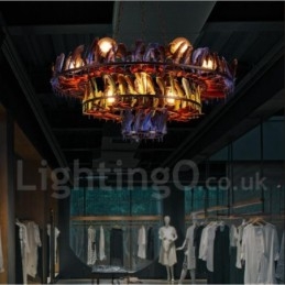 Retro Steel Lighting Butikshängande Ljuskrona Light