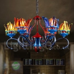 Retro Steel Lighting Butikshängande Ljuskrona Light