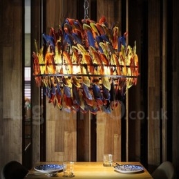Retro Steel Lighting Butikshängande Ljuskrona Light