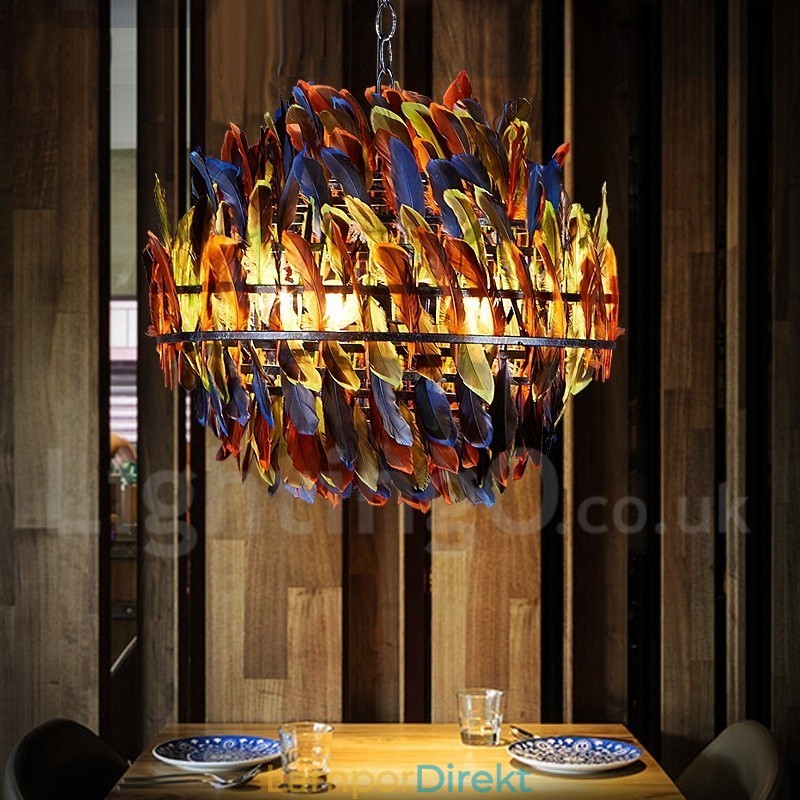 Retro Steel Lighting Butikshängande Ljuskrona Light