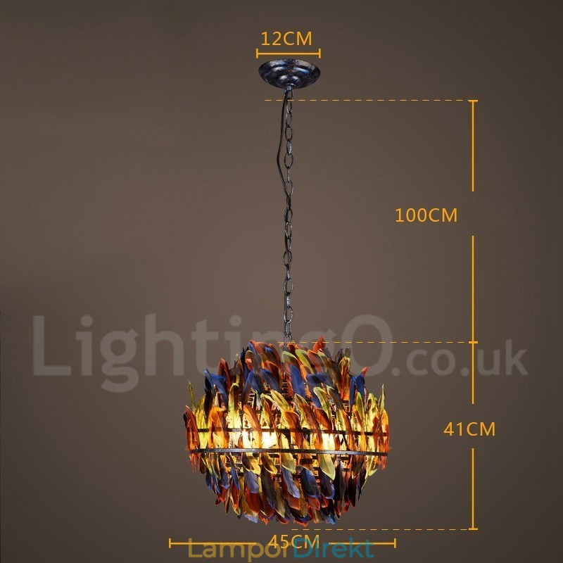 Retro Steel Lighting Butikshängande Ljuskrona Light