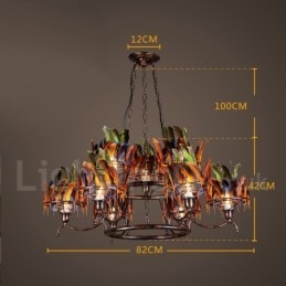 Retro Steel Lighting Butikshängande Ljuskrona Light