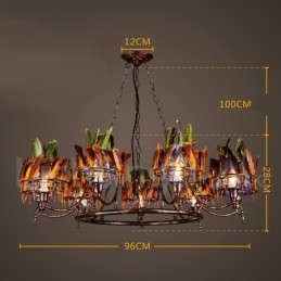 Retro Steel Lighting Butikshängande Ljuskrona Light