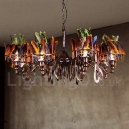 Retro Steel Lighting Butikshängande Ljuskrona Light