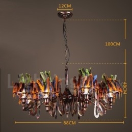 Retro Steel Lighting Butikshängande Ljuskrona Light