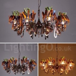 Retro Steel Lighting Butikshängande Ljuskrona Light