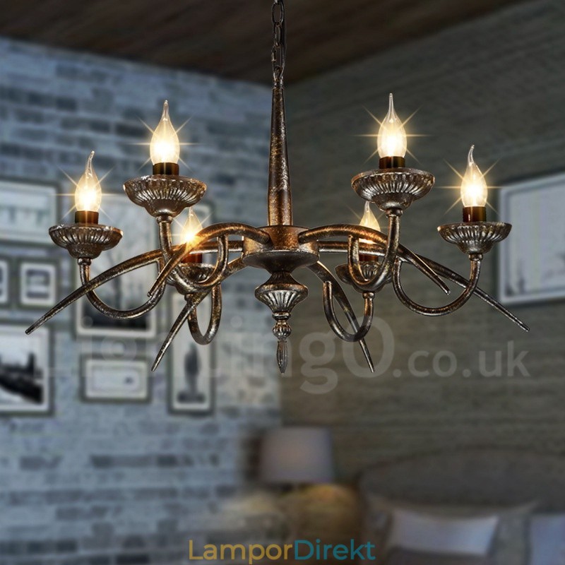 Industriell Stil Stålbelysning Butikshängande Ljuskrona Ljus