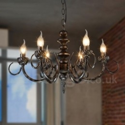 Industriell Stil Stålbelysning Butikshängande Ljuskrona Ljus