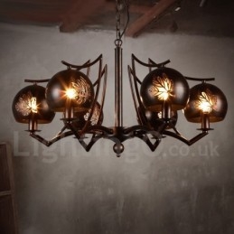 Industriell Stil Stålbelysning Butikshängande Ljuskrona Ljus