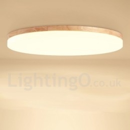 Nordic Round Taklampa Enkel Modern Massivträ Lampa Ultratunn Taklampa