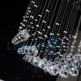 Modern Och Modern Ljuskrona Infälld Hängande Armatur Crystal Regndroppsljus