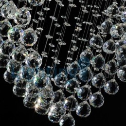 Modern Och Modern Ljuskrona Infälld Hängande Armatur Crystal Regndroppsljus