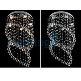Modern Och Modern Ljuskrona Infälld Hängande Armatur Crystal Regndroppsljus