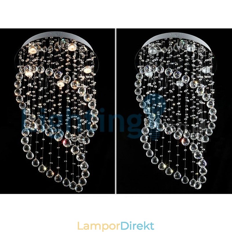 Modern Och Modern Ljuskrona Infälld Hängande Armatur Crystal Regndroppsljus