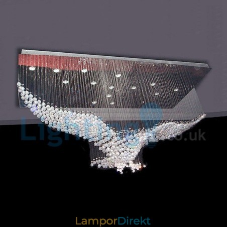 Modern Och Modern Ljuskrona Infälld Hängande Armatur Crystal Regndroppsljus Modern Och Modern Ljuskrona Infälld Hängande Armatur Crystal Regndroppsljus