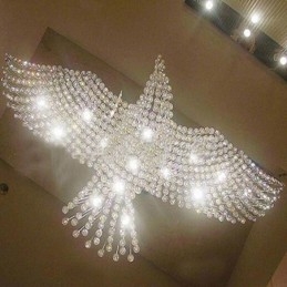 Modern Och Modern Ljuskrona Infälld Hängande Armatur Crystal Regndroppsljus