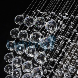 Modern Och Modern Ljuskrona Infälld Hängande Armatur Crystal Regndroppsljus