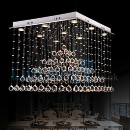 Modern Och Modern Ljuskrona Infälld Hängande Armatur Crystal Regndroppsljus