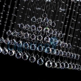 Modern Och Modern Ljuskrona Infälld Hängande Armatur Crystal Regndroppsljus
