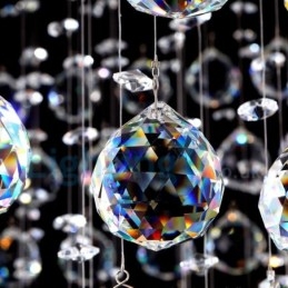 Modern Och Modern Ljuskrona Infälld Hängande Armatur Crystal Regndroppsljus
