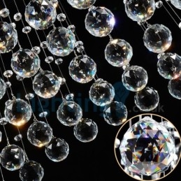 Modern Och Modern Ljuskrona Infälld Hängande Armatur Crystal Regndroppsljus