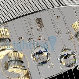 Modern Och Modern Ljuskrona Infälld Hängande Armatur Crystal Regndroppsljus