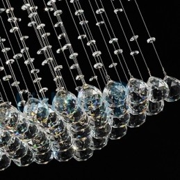 Modern Och Modern Ljuskrona Infälld Hängande Armatur Crystal Regndroppsljus