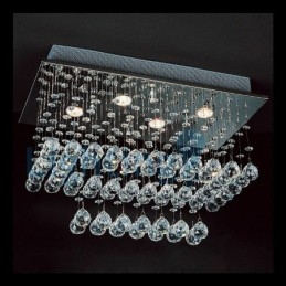 Modern Och Modern Ljuskrona Infälld Hängande Armatur Crystal Regndroppsljus