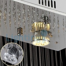 Modern Och Modern Ljuskrona Infälld Hängande Armatur Crystal Regndroppsljus