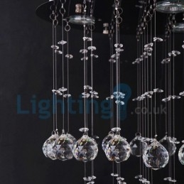 Modern Och Modern Ljuskrona Infälld Hängande Armatur Crystal Regndroppsljus