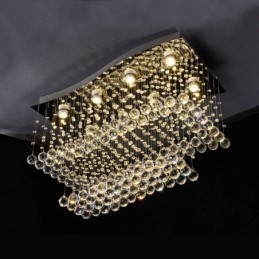 Modern Och Modern Ljuskrona Infälld Hängande Armatur Crystal Regndroppsljus