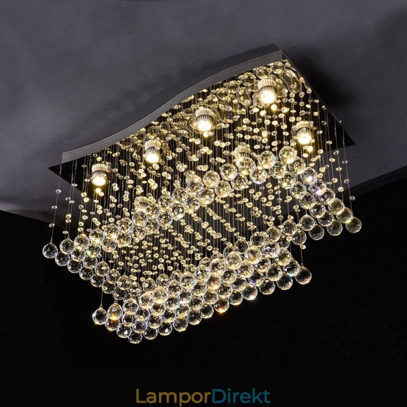 Modern Och Modern Ljuskrona Infälld Hängande Armatur Crystal Regndroppsljus