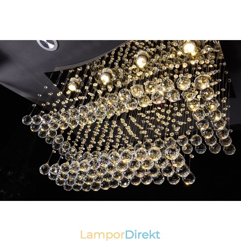 Modern Och Modern Ljuskrona Infälld Hängande Armatur Crystal Regndroppsljus