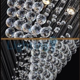 Modern Och Modern Ljuskrona Infälld Hängande Armatur Crystal Regndroppsljus